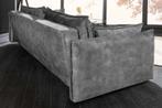 Design slaapbank APARTMENT 215 cm grijs fluwelen 3-zitsbank, Ophalen of Verzenden, Nieuw