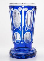 Meyrs Neffe Art Deco Faceted Multilayer Crystal Glass Vase, Antiek en Kunst, Antiek | Glas en Kristal
