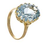 Ring - 18 karaat Geel goud - 10.00ct. tw. Topaas, Sieraden, Tassen en Uiterlijk, Ringen, Nieuw
