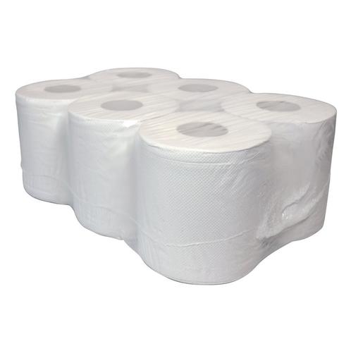 Doseer.nl poetspapier midi 2-laags wit - 6 rollen, Huis en Inrichting, Schoonmaakartikelen, Verzenden