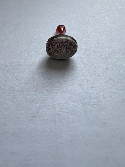 Carneool - Zilver - Zegelring - Sigelringen en zegels, Antiek en Kunst, Kunst | Niet-Westerse kunst