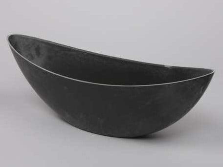 Bootschaal groot halfhoog Basic Grey 39x12x13 cm, Huis en Inrichting, Woonaccessoires | Kunstplanten en Kunstbloemen, Nieuw, Ophalen of Verzenden