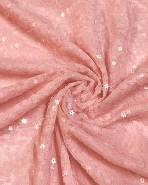 Tule Mesh Bloem Pailletten Roze, Hobby en Vrije tijd, Stoffen en Lappen, Roze, Nieuw