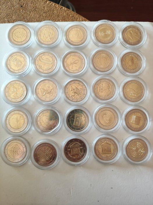 Europa. 2 Euro Various Years (25 moedas) (Zonder, Postzegels en Munten, Munten | Europa | Euromunten