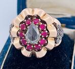 Ring - 18 karaat Geel goud Diamant (Natuurlijk) - Robijn, Nieuw