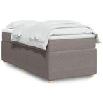 vidaXL Boxspring met matras stof taupe 90x190 cm, Huis en Inrichting, Slaapkamer | Bedden, 90 cm, Eenpersoons, Verzenden, Nieuw