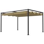 Pergola 4x3m Tuinpaviljoen, Terrasoverkapping Van Staal, Tui, Verzenden