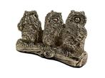 Sterling Silver Three Wise Owls - Beeldje - .925 zilver, Antiek en Kunst