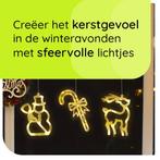 Kerstverlichting Raam Sneeuwpop met Bezem + Rendier +, Diversen, Kerst, Verzenden, Nieuw