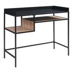 Bureau Belana 100x43x82 cm zwart en eikenkleurig [en.casa], Huis en Inrichting, Verzenden, Nieuw
