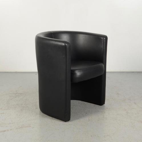 Fauteuil Frontseat - Zwart leder, Zakelijke goederen, Kantoor en Winkelinrichting | Kantoormeubilair en Inrichting, Ophalen of Verzenden