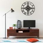 vidaXL Wandklok 78 cm metaal zilverkleurig, Huis en Inrichting, Woonaccessoires | Klokken, Verzenden, Nieuw