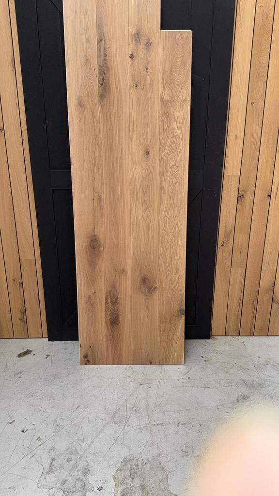 Eiken vloer licht geolied, Doe-het-zelf en Verbouw, Vloerdelen en Plavuizen, 10 tot 30 cm, 150 cm of meer, 10 m² of meer, Nieuw