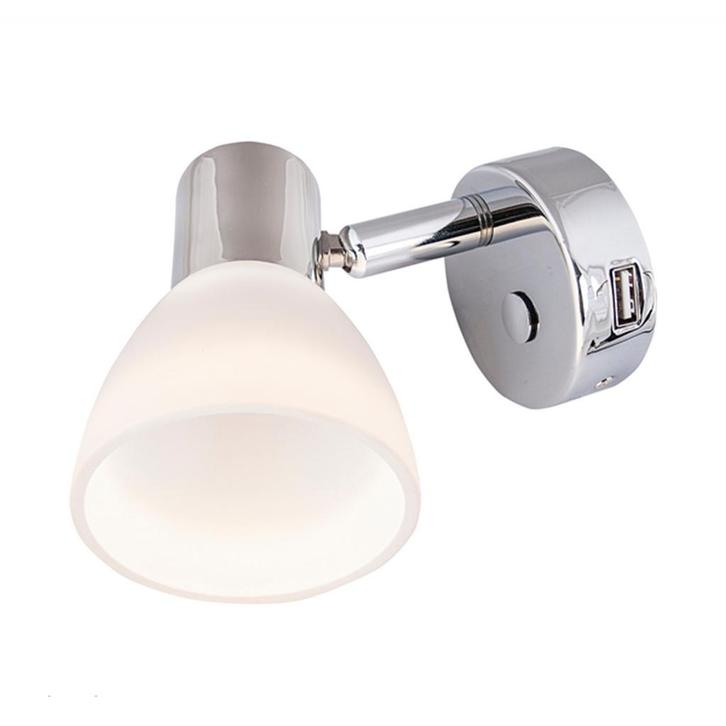 Batsystem LED leeslamp met USB aansluiting 12V 3 Watt glazen, Watersport en Boten, Bootonderdelen, Nieuw, Ophalen of Verzenden