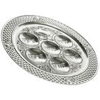 Mooie Seder schaal, verzilverd. Met een sierlijk reliëf...., Nieuw