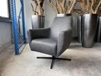 Veiling - Fauteuil Arsenie -Draaibaar- Microleder - Grijs -, Huis en Inrichting, Nieuw