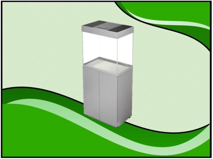 Aquael OptiSet 130 Aquarium Grijs - 60cm met meubel, Dieren en Toebehoren, Vissen | Aquaria en Toebehoren, Nieuw, Verzenden