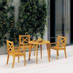 vidaXL Tuinstoelen 3 st massief acaciahout, Verzenden, Nieuw, Hout