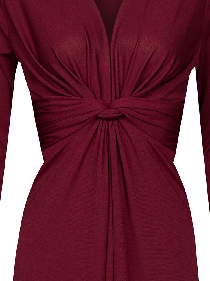 Jurk Elegant Midi Bordeaux XXL (44), Kleding | Dames, Jurken, Verzenden