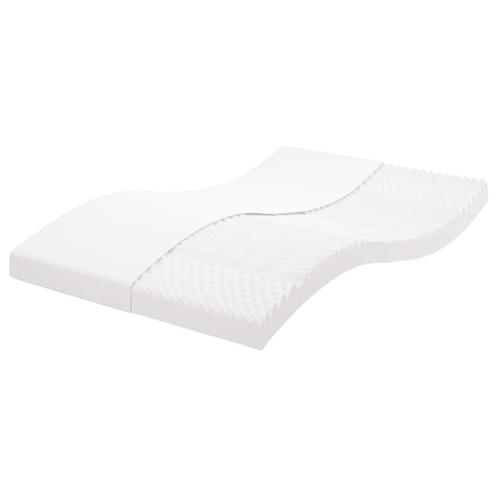 vidaXL Schuimmatras 7 zones hardheid 20 ILD 120x220 cm wit, Huis en Inrichting, Slaapkamer | Matrassen en Bedbodems, Nieuw, Verzenden