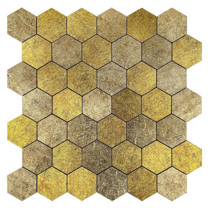 Zelfklevende Mozaïek Tegel - Afimera Honey Stone Hexagon XL, Huis en Inrichting, Woonaccessoires | Wanddecoraties, Nieuw, Ophalen of Verzenden