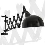 Schaarlamp zwart met kantelbare reflector  17cm, Huis en Inrichting, Lampen | Wandlampen, Nieuw, Directe verlichting, Ophalen of Verzenden