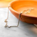Gouden gourmetschakel ketting | 44,5 cm (schakelketting), Sieraden, Tassen en Uiterlijk, Kettingen, Ophalen of Verzenden, Gebruikt