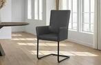 Leren Eetkamerstoelen Antracite, Ophalen of Verzenden, Nieuw, Leer