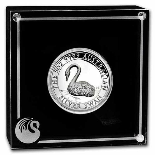 Swan 5 oz 2021 Proof High Relief (500 oplage), Postzegels en Munten, Munten | Oceanië, Losse munt, Zilver, Verzenden