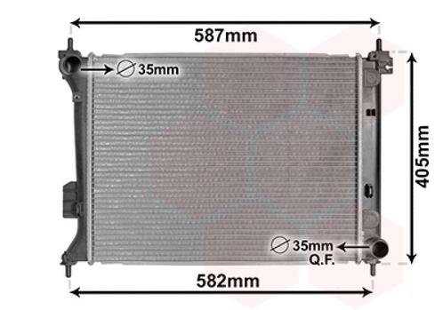 RADIATOR VOOR HYUNDAI I-20 2008-2011 253101J000, Auto-onderdelen, Airco en Verwarming, Nieuw, Ophalen of Verzenden