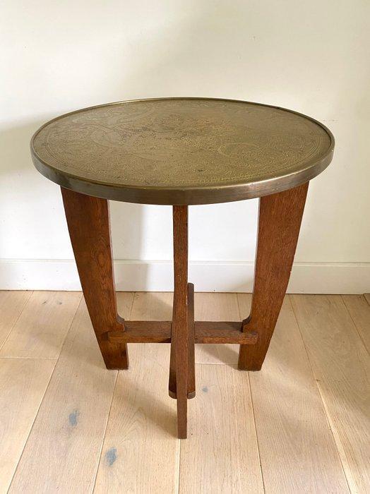 Amsterdamse school - Bijzettafel - Eik - Art deco rooktafel, Antiek en Kunst, Kunst | Designobjecten