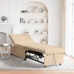 vidaXL 3-in-1 slaapbank in crème stof, Verzenden, Nieuw, Stof, 150 tot 200 cm