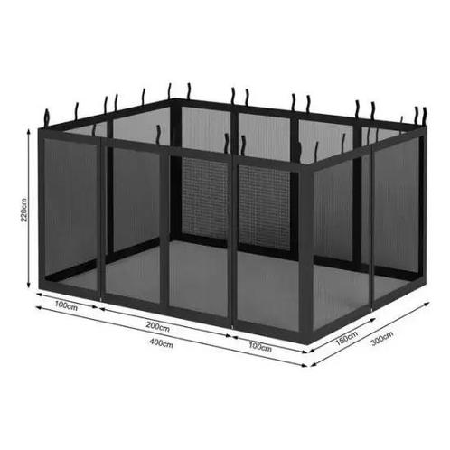 Insectennet 4 x 3 x 2 cm Zwart - 6 Ritsen, Tuin en Terras, Partytenten, Ophalen of Verzenden