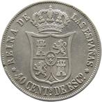Spanje. Isabel II. 40 Centimos de Escudo Acuñados en Madrid,