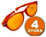 Oranje Feestbril | 4 stuks Oranje Bril Megabril |, Hobby en Vrije tijd, Feestartikelen, Nieuw, Verzenden