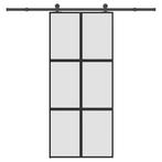 vidaXL Schuifdeur met beslag 90x205 cm gehard glas en, Verzenden, Nieuw