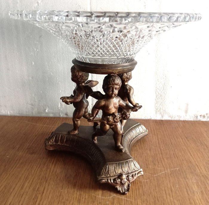 Tafelmiddenstuk - Kristal, Brons - Middelpunt, Antiek en Kunst, Antiek | Overige Antiek