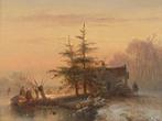 John Franciscus Hoppenbrouwers (1819-1866) - Sunset over a