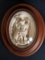 Religieuze lijst met bolvormig glas - Johannes de Doper -, Antiek en Kunst