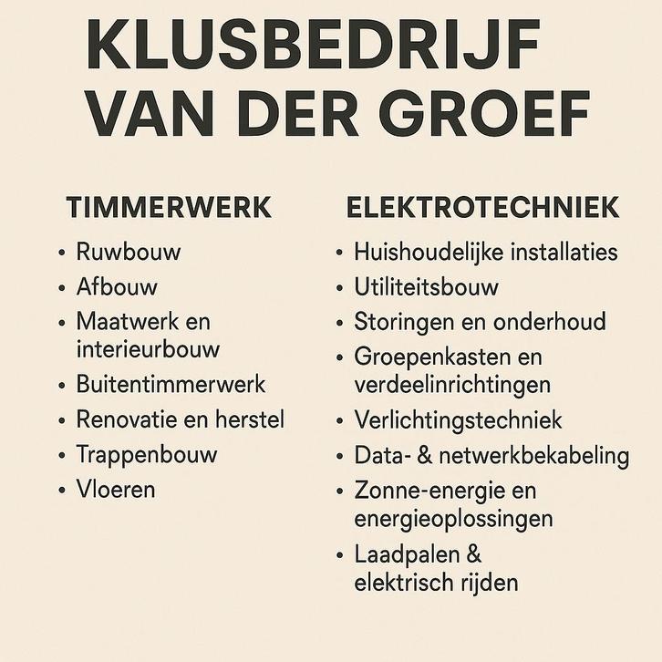 Timmeren, elektra en meer – vakkundig en vertrouwd., Diensten en Vakmensen, Klussers en Klusbedrijven, Garantie