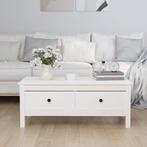 vidaXL Salontafel 100x50x40 cm massief grenenhout wit, Huis en Inrichting, 100 tot 150 cm, Verzenden, Nieuw, 50 tot 100 cm