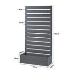 Plantenbak met tuinscherm Heerde HKC 180x90x38 cm grijs [en., Verzenden, Nieuw