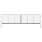 vidaXL Poort 415x125 cm gegalvaniseerd staal zilverkleurig, Verzenden, Nieuw