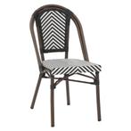 Stoel | MONICA | Aluminium Rotan/Aluminium | Black | Bruin, Verzenden, Nieuw in verpakking