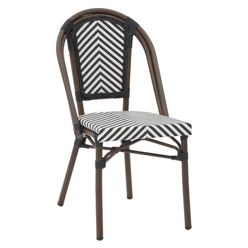 Stoel | MONICA | Aluminium Rotan/Aluminium | Black | Bruin, Zakelijke goederen, Horeca | Keukenapparatuur, Nieuw in verpakking