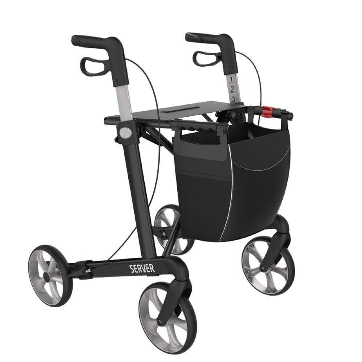 Rehasense Server lichtgewicht rollator LOW - Antraciet, Diversen, Rollators, Ophalen of Verzenden