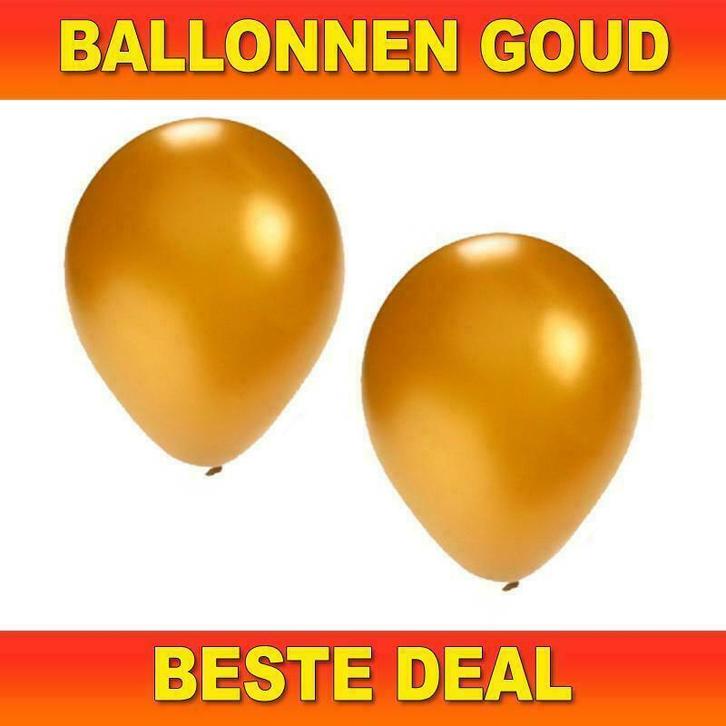 Gouden ballonnen va 1,95 - Ballonnen goud -  levering 24 uur, Hobby en Vrije tijd, Feestartikelen, Versiering, Nieuw, Ophalen of Verzenden