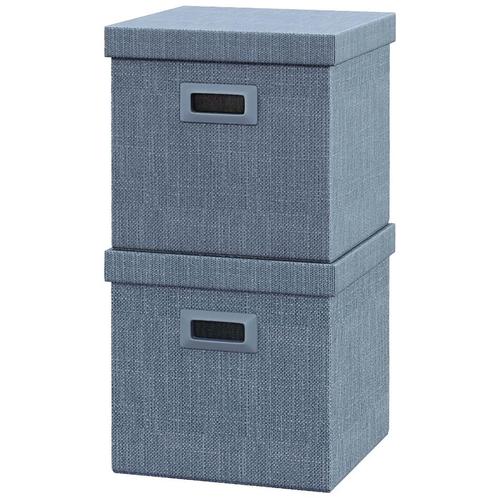 TRUUSK Opbergdoos 2-delige Set Stapelbare Opbergkubussen, Op, Huis en Inrichting, Woonaccessoires | Kisten, Nieuw, Verzenden
