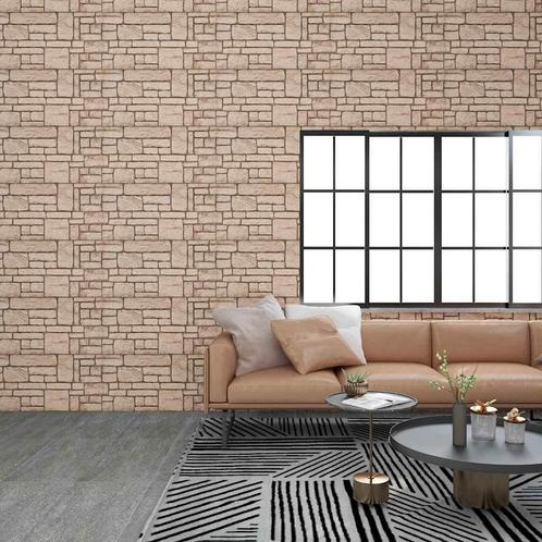 vidaXL 10 st Wandpanelen 3D beige baksteen EPS, Doe-het-zelf en Verbouw, Platen en Panelen, Nieuw, Verzenden