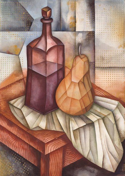 Eugene Ivanov - Still Life with a Faceted Flask, Antiek en Kunst, Kunst | Schilderijen | Modern